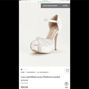 Lace and Rhinestone Heels